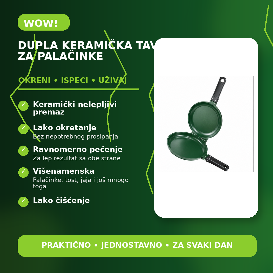 Orgreenic Flip Jack dvostrani tiganj za palačinke