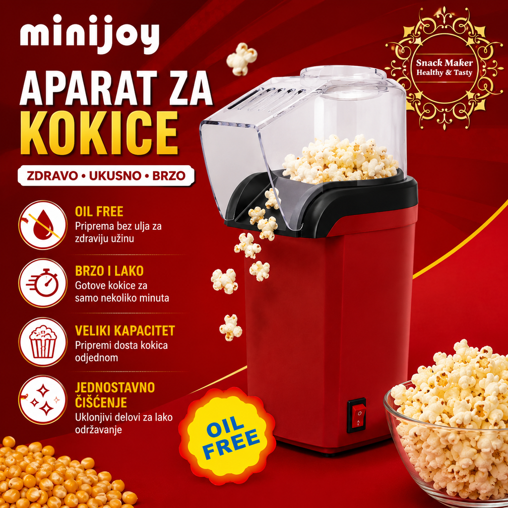 Aparat za kokice na vruć vazduh – 1200 W