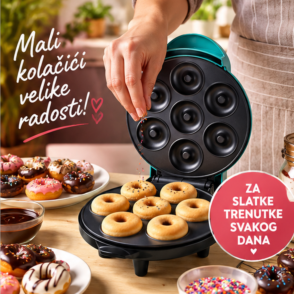 Električni aparat za mini krofne – 7 krofnica odjednom