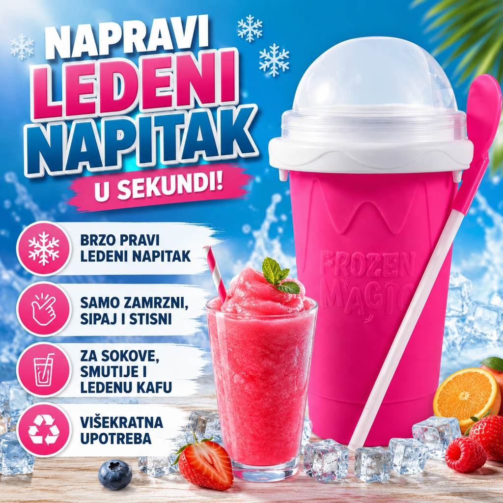 Magična hladna čaša za slush i smutije – brzo pretvara napitak u ledenu poslasticu