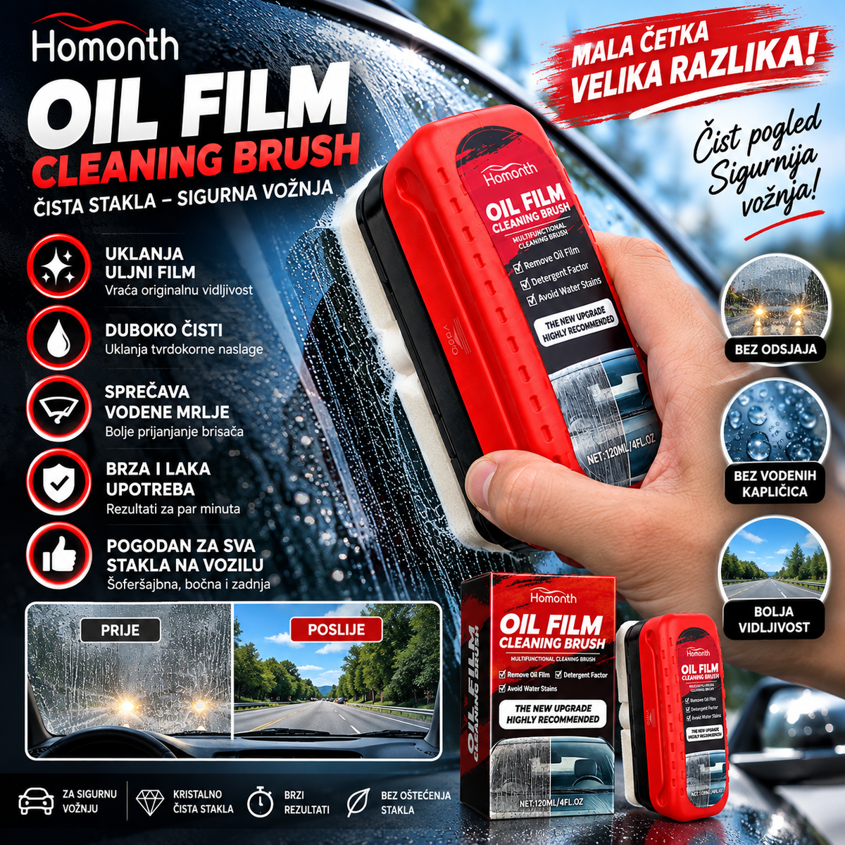 Glass Oil Film Remover – sredstvo za čišćenje automobilskih stakala