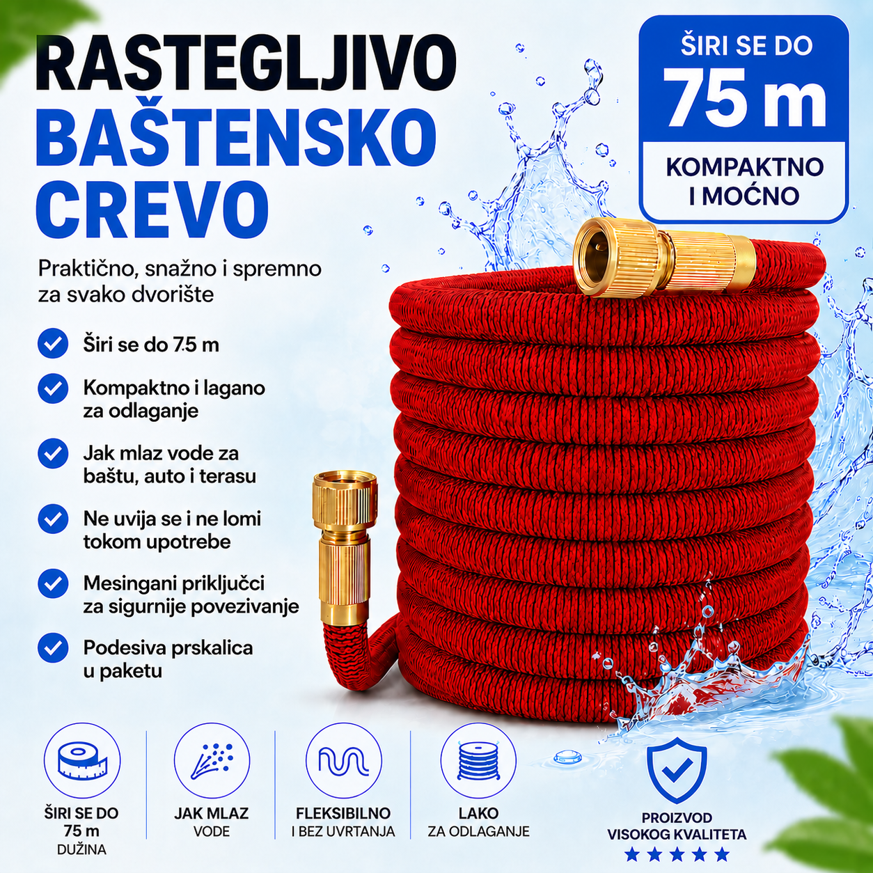 Magično baštensko crevo Ciaobosi 75m