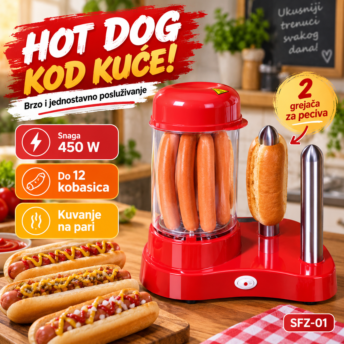Sokany SFZ-01 aparat za hot dog 450W