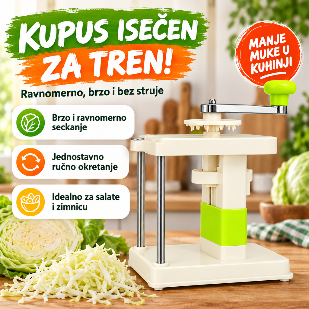 Ručna seckalica za kupus i povrće